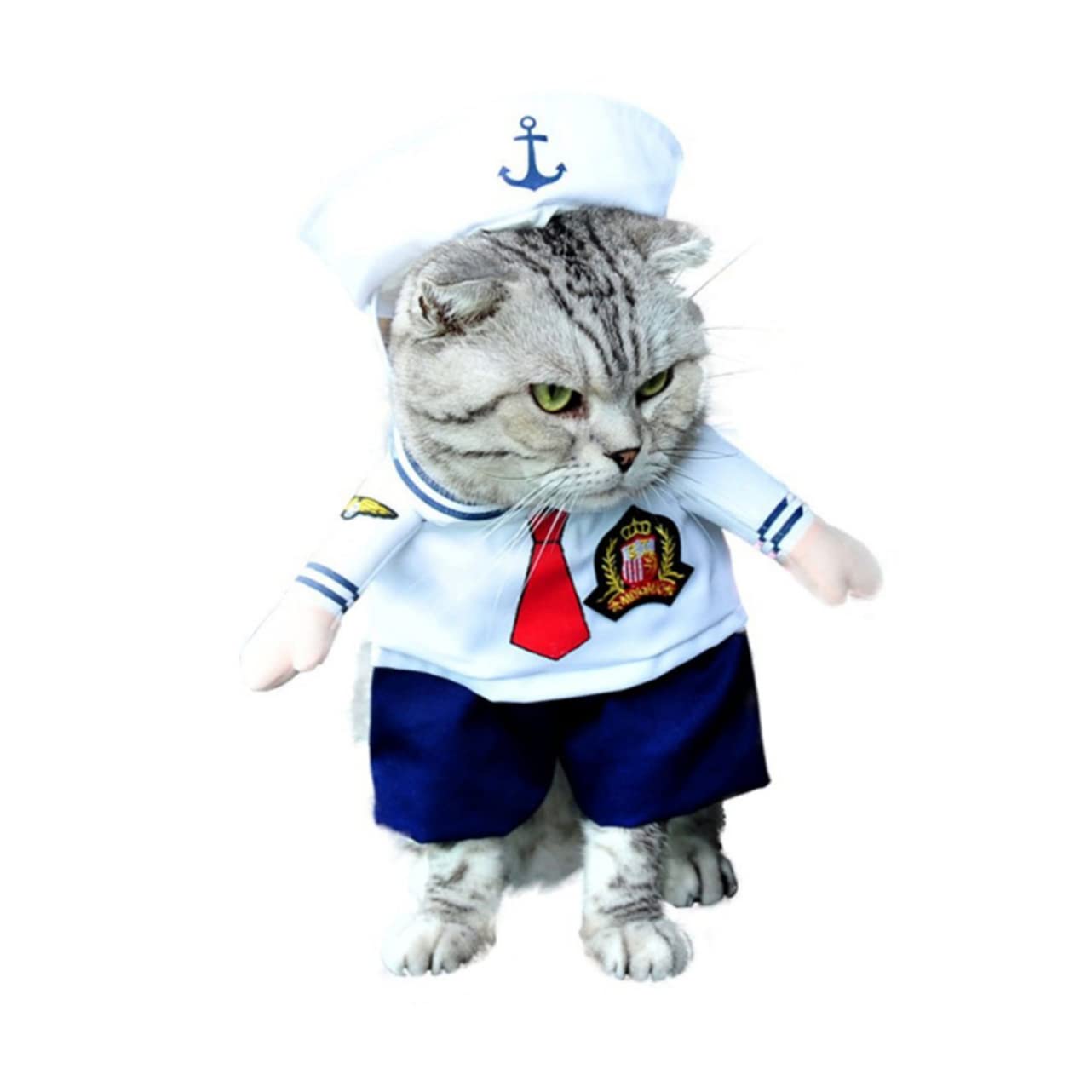 Angoily 3 Pz costume da cane da compagnia vestito da marinaio gatto vestiti abito abbigliamento per animali domestici costume da bagno per cani piccolo cane impostare tuta