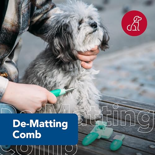 Coastal Pet Li'l Pals Stainless Steel De-Matting Comb - Easy-Grip Handle for Pet Grooming Small Dogs - Image 3