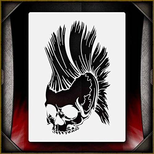 Skull 32 AirSick Airbrush Stencil Art Design Template