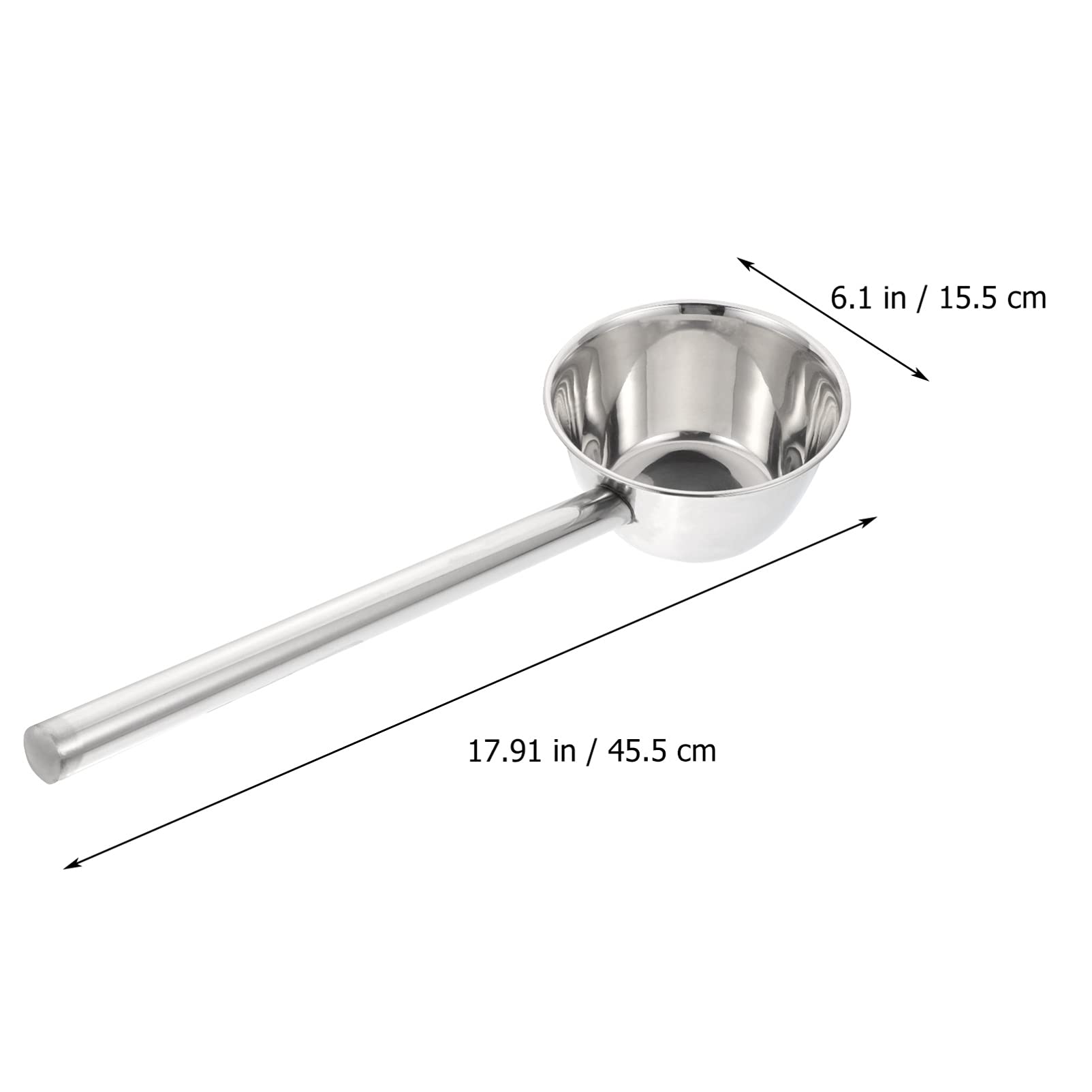 Cabilock 1 pelle d'arrosage de jardinage à long manche en acier inoxydable – Louche à long manche en acier inoxydable pour servir et arroser facilement la soupe – Parfait pour la maison et le jardin