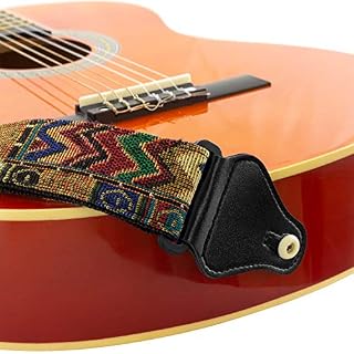 World Rhythm Sangle de guitare en coton brodé Aztec pour guitares électriques, acoustiques, classiques et basses avec… - Les Beatles, Paul McCartney, John Lennon, RIngo Starr, George Harrison World Rhythm Sangle de guitare en coton brodé Aztec pour guitares électriques, acoustiques, classiques et basses avec… – Image 5