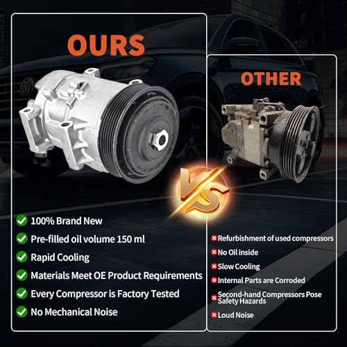 Image of A /C Compressor with Clutch Fit for Toyota Corolla L4 1.8L 2011-2013