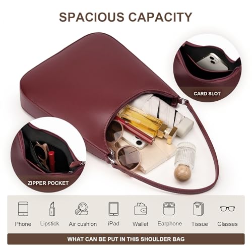 Image of Crescent Bag Shoulder Bag Trendy Purses for Women 2026 with Zipper Closure