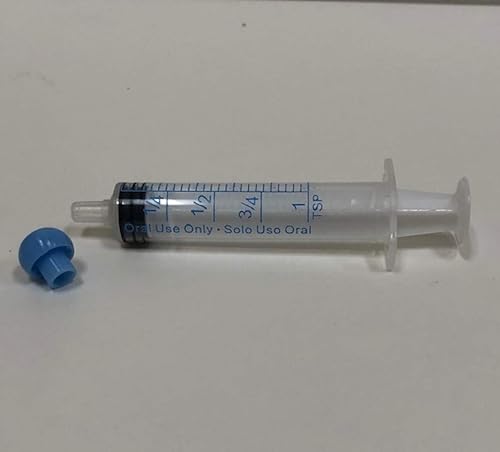 Miniatura 2 de Easy Glide Jeringa oral de 0.2 fl oz y 5cc, tapas incluidas, ideal para medicina oral y cuidado del hogar, 10 unidades