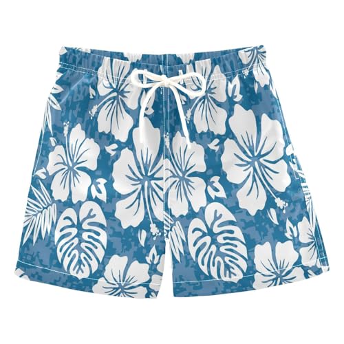 Boys Swim Trunks Toddler Swim Shorts Little Boys Swimwear Hawaiian Leaves Bathing Suit Swimsuit