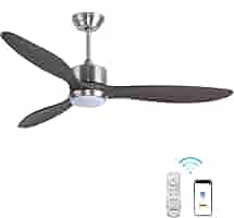 Ventilatore Da Soffitto Ovlaim 132CM Con Luce LED E Telecomando - Legno, 6 Velocit&agrave;, Timer