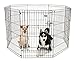 Petmate 55014 42Inch By 24Inch 8 Panels Exercise Pen With Step Through Door, Black