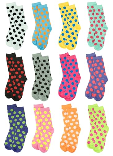 Image of Gelante 12-Pair Women's Crew Socks, Soft Thin Lightweight Breathable Athletic & Casual