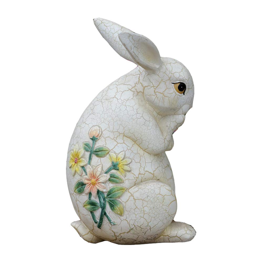 Statue de lapin de jardin en résine pour égayer votre terrasse et aménagement paysager