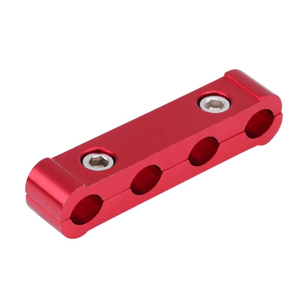KIMISS 12 pezzi in lega di alluminio motore candela candela separatore divisore per 8mm 9mm 10mm(rosso)