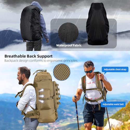 LibSkyln 70L/100L Camping Backpack
