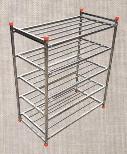 Image of Stainless Steel Shoe Rack Multilayer /Book Shelves /Multipurpose Rack (5 Shelf /Layer ss Rack)