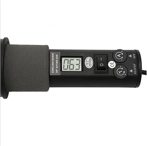 Miniatura 3 de Garosa Pistola de calor multiusos portátil de 450 W LCD ajustable pistola de aire caliente de calor electrónico estación de soldadura IC SMD BGA