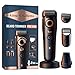 King C. Gillette Rasoio Elettrico Barba Pro Max, Regolabarba Uomo Senza Fili, 40 Impostazioni Lunghezza, Blocco Sicurezza, Spazzolina Pulizia, 4 Pettini Intercambiabili, Base Ricarica, Custodia Zip