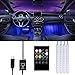 Led Coche Interior - Trongle Tira LED Iluminación, Auto Interior Atmósfera Led Iluminación, El Color Música de la Decoración de la Lámpara Para El Coche, Luz Impermeable, Cargador del USB 5V