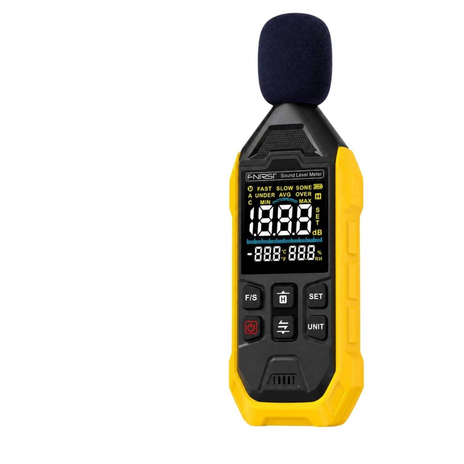 Foam Audio Sensor Digital Sound Level Meter 30 to 130 dB Sound Level Meter, Fdm01 YLW Noise-image-26