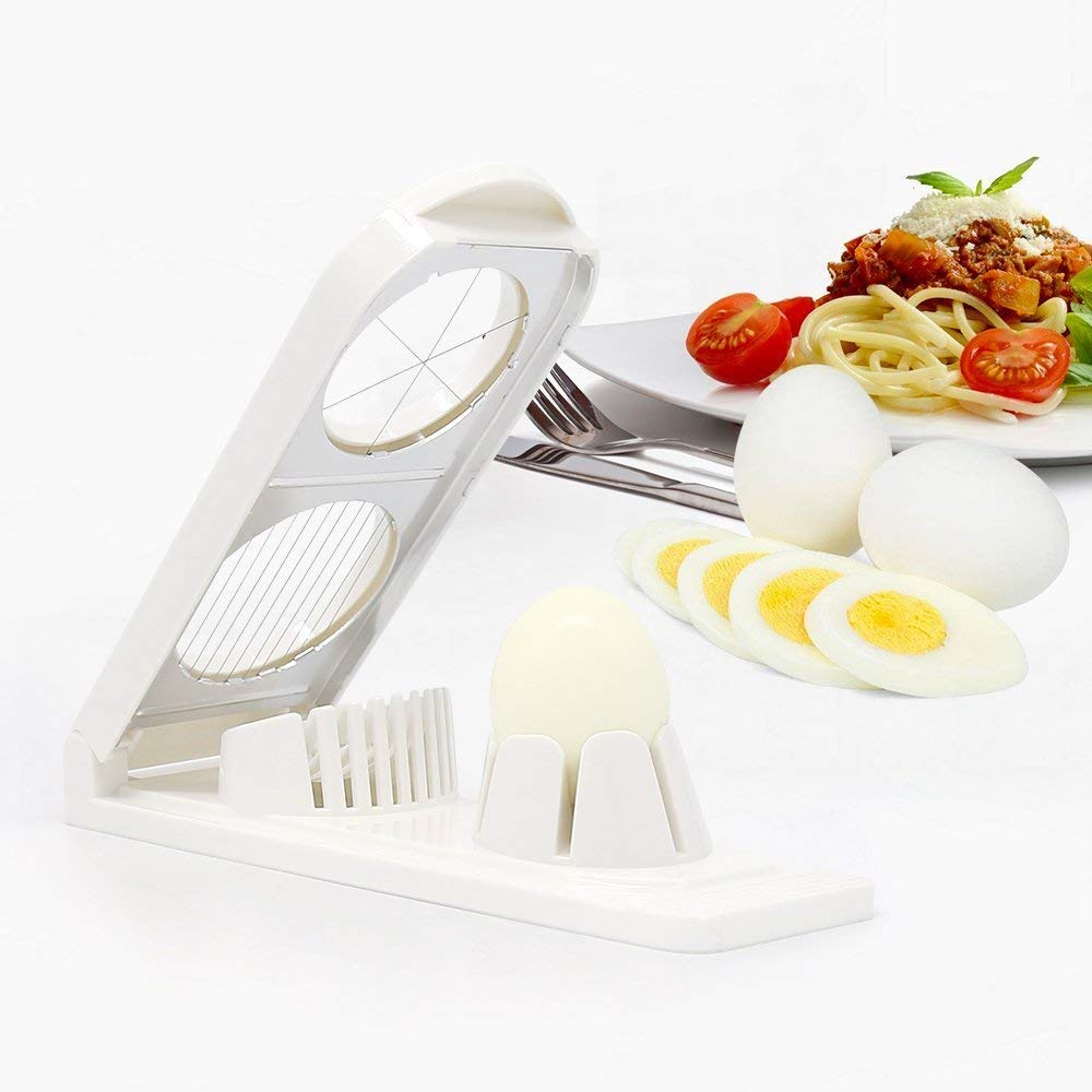 Cyrox Egg Cutter New Stainless Steel Boiled Egg Slicer Cutter Kitchen