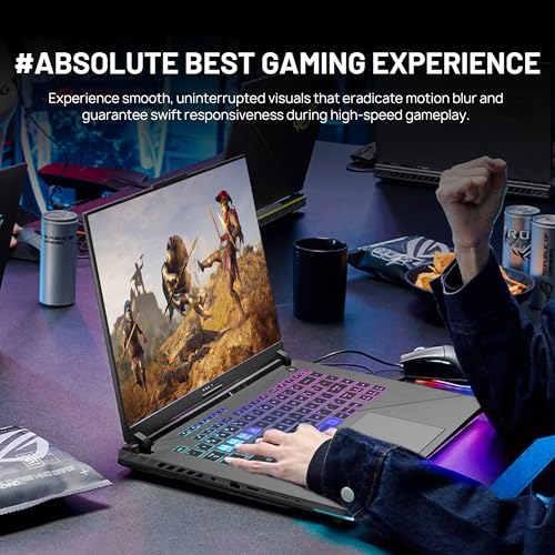 Image of ASUS ROG Strix G16 16 inch WUXGA 165Hz Gaming Laptop, GeForce RTX 5070 Ti, AMD Ryzen 9-8940HX, 12GB GDDR7, 32GB DDR5, 3TB Storage (2TB SSD+1TB Docking Station Set), Backlit Keyboard, Win 11 Pro, Gray