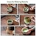 Buucup Matcha Whisk Set, Ceramic Matcha Kit Set Includes Matcha Bowl, Matcha Whisk and Holder, Bamboo Scoop, Scoop Rest, Sifter and Tea Towel - 7 Pcs Matcha Kit for Matcha Lovers (Mottled Green)