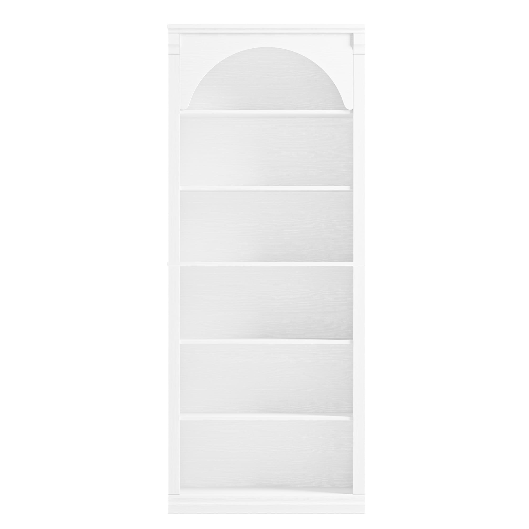 FirFurd Libreria Verticale, Libreria da Arco a 6 Ripiani, Scaffale Portaoggetti con Scomparti e Ripiani Aperti, per Soggiorno, Ufficio, Studio, Camera da letto, 75x27.7x186cm (Bianco)