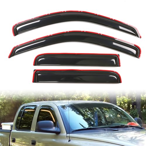 MODILOVER in Channel Window Visor Deflectors, Compatible with 2000-2004 Dodge