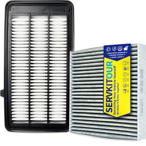 SERVKITOUR Engine Cabin Air Filter Set for CRV CR-V (2017 2018 2019 2020 2021 2022) 1.5L Turbo Gas Only Not for Hybrid Replace 17220-5AA-A00 80291-T5R-A01