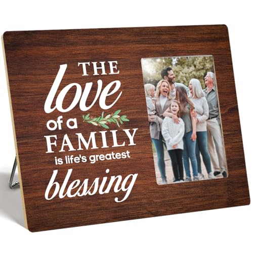 OTINGQD Family Picture Frame,DNA Doesn't Make A Family Love Does Photo Frame,Gift for Dad Mom Son Daughter,Adoption Gifts Z325
