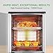 Nutrichef Vertical Countertop Oven with Rotisserie, Bake, Broil, & Kebab Rack Functions - Adjustable Settings - 2 Shelves - 1500W - Thanksgiving Turkey - Includes Grill, Kebab skewer racks & bake pan