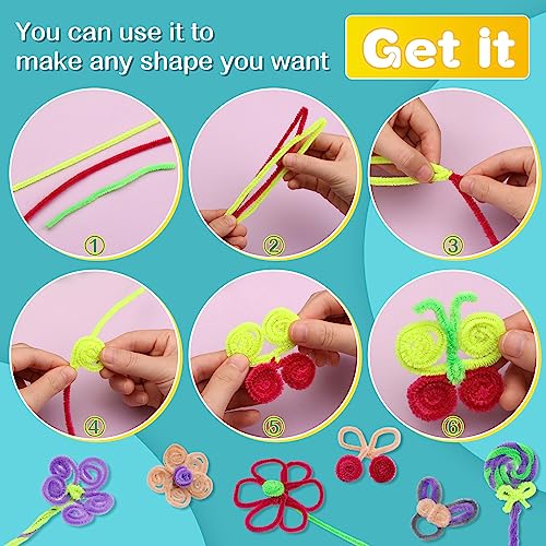 Image of 100 PCS Pipe Cleaner Craft, Light Purple Pipe Cleaners Bulk, Chenille Stem | Fuzzy Sticks Pipe Cleaner for Crafts Festival Home Decorations