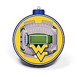 YouTheFan NCAA West Virginia Mountaineers 3D StadiumView Ornament - Milan Puskar Stadium