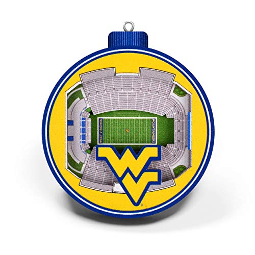 YouTheFan NCAA West Virginia Mountaineers 3D StadiumView Ornament - Milan Puskar Stadium