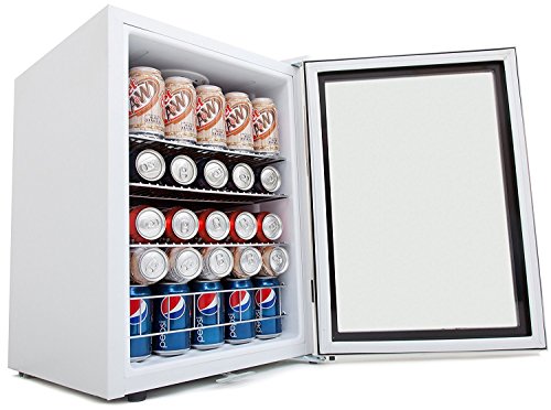 Whynter BR-091WS, 90 Can Capacity Stainless Steel Beverage Refrigerator with Lock, White