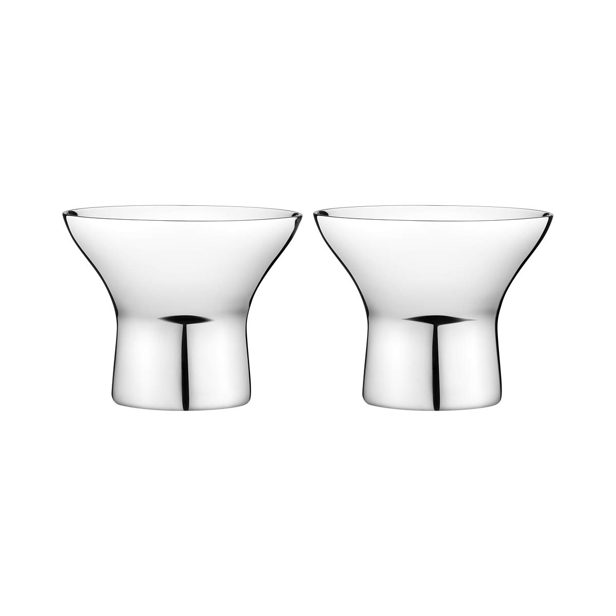 Georg Jensen Alfredo Egg Cups Set of 2, Mirror Polished Stainless Steel