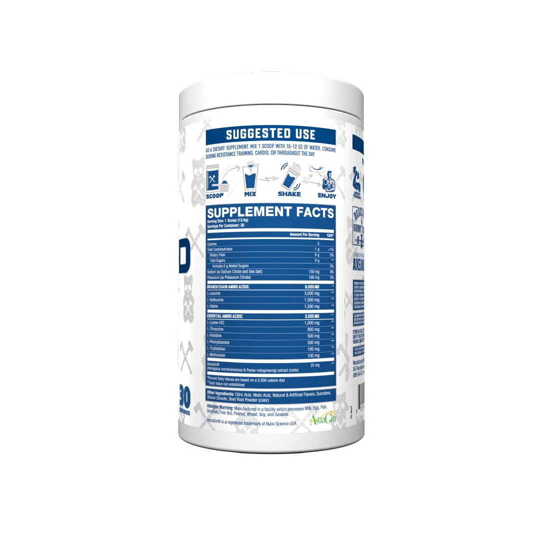 Axe & Sledge The Grind Essential Amino Acids |EAA & BCAA Powder |Muscle Recovery & Electrolytes for Hydration | Stimulant-Free, Vegan | 30 Servings, Deadlifts & Gummy Bears — Amazon image 2