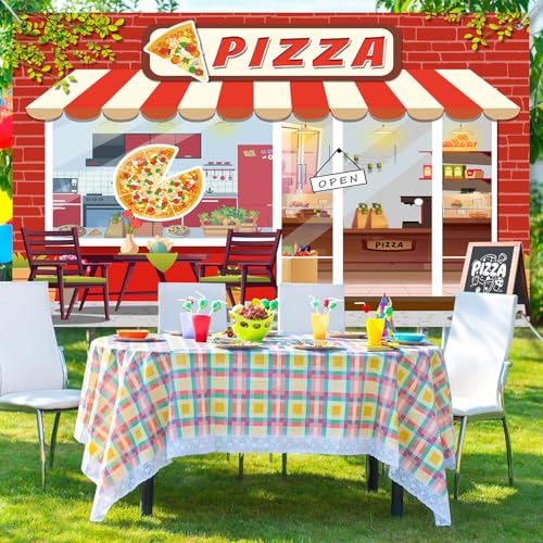 Fondo Fotográfico Pizza Shop 9x6ft para Fiesta y Decoración miniatura 5
