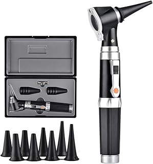 Jiusion 3X Otoscope with LED, Portable Handheld Ear Check Magnifier with 8 caps and 1 Storage case for Doctor Nurse Adult Kid Dog Cat Pet