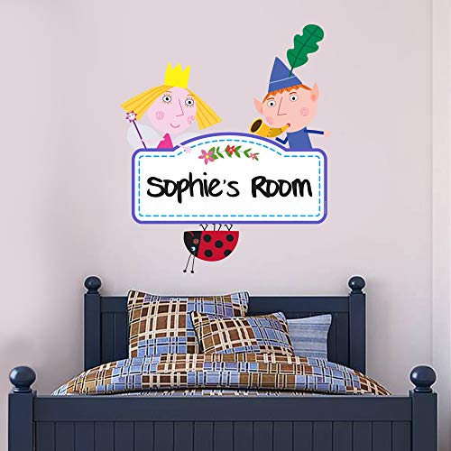Image of Ben & Holly's Little Kingdom Personalised Logo Wall Sticker Vinyl Decal Mural Children Bedroom Kids (60cm Height x 50cm Width)
