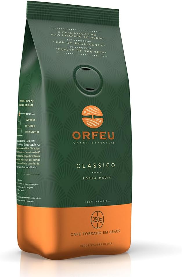 Pacote de café Orfeu Clássico em grãos