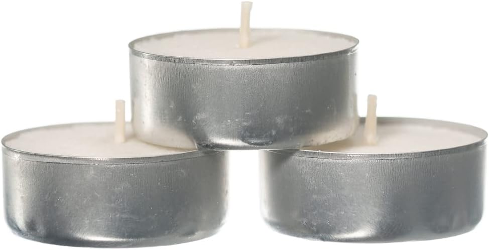 Prices Patent Candles White Tealights Bag, Pack of 50, Wax, l x 3.8cm w x 1.8cm h