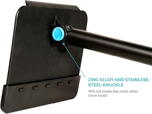 Miniatura 3 de El cepillo original para quitar nieve para automóvil, plegable para un almacenamiento cómodo, se extiende hasta 39 pulgadas, resistente y duradero,