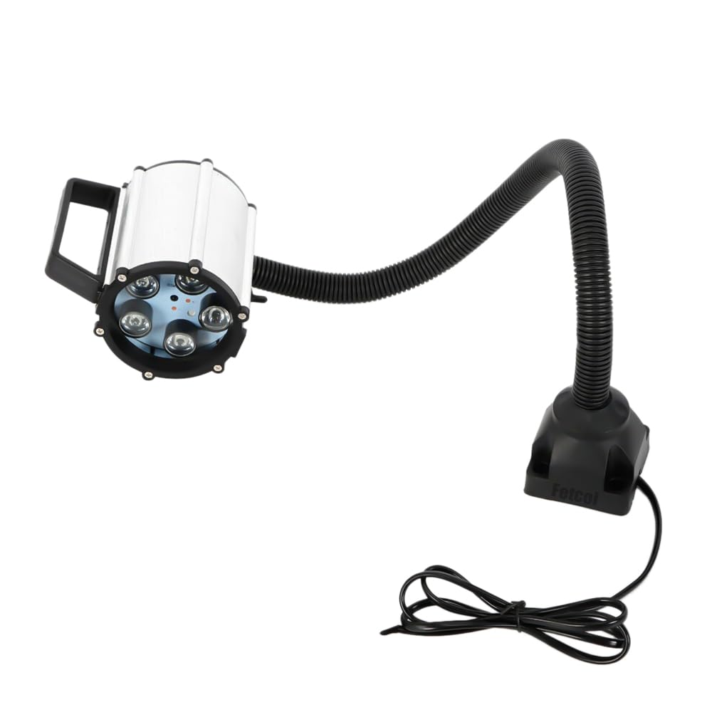 Lampada da lavoro a LED con collo di cigno flessibile, 220 V, 6500 K, per macchine utensili industriali e banchi da lavoro