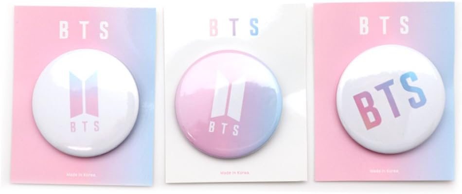 K-pop Boy Band Boy Group BTS Logo Badge Button Pin : BTS Logo (1pc Random)