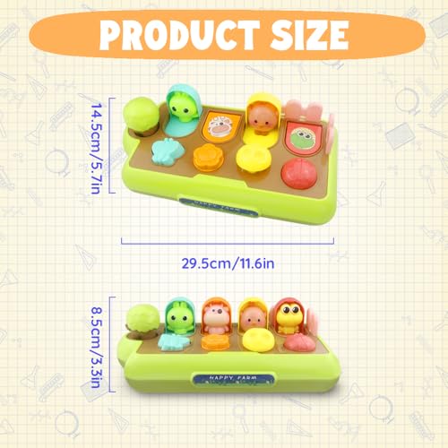 Image of Caterbee Pop Up Toy, Educational Fun with Cute Animals for Toddlers (Zoo)