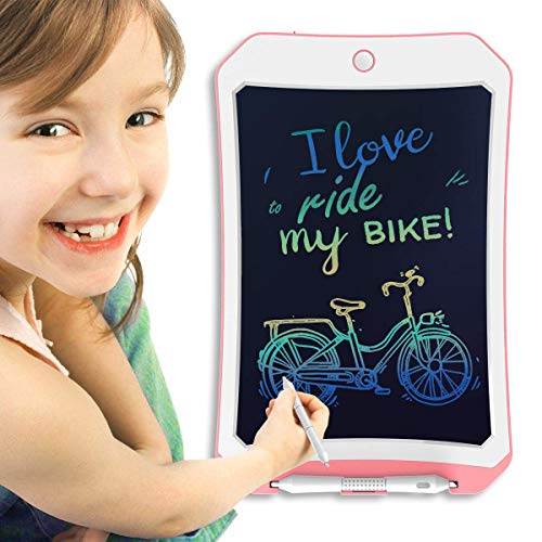 8.5 inch Writing &Drawing Board Doodle Board Toys for Kids, VNVDFLM Birthday Gift for 7-8Years Old Kids & Adults Color LCD Writing Tablet with Stylus Smart Paper for Drawing Writer (Pink01)