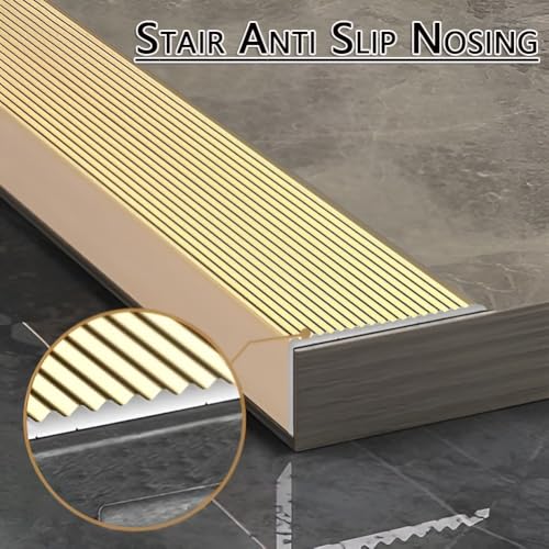 Perfiles de aluminio para escaleras interiores y exteriores con bandas antideslizantes 5