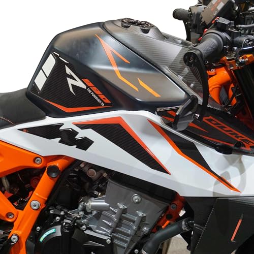 Autocollants 3D moto réservoir protection résine KTM 990 Duke R 2025 adhésif