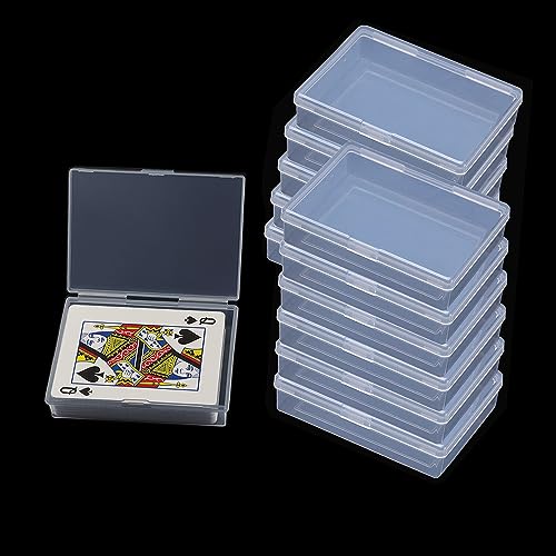 Cwdew Playing Card Deck Boxes 12pcs Plastic Empty Gaming