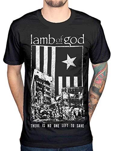 Official Lamb of God No One Left to Save T-Shirt Wrath Resolution Log Metal Black