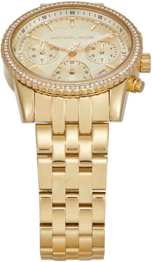 Michael Kors Women's Mini Bryant Chronograph, Gold-Tone Stainless Steel Watch, MK7530