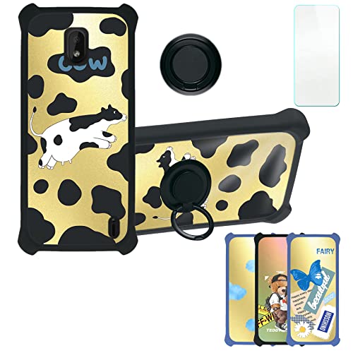 Aroepurt Funda para Nokia 1 Plus Funda Compatible con Nokia 1 Plus Case Carcasa [con 9H Dureza HD Protector Pantalla] PC + Silicona Soporte DJH-NN